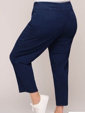 Alfred Dunner jean pants Tummy-control panel, 2 side pockets dark denim Size 18W